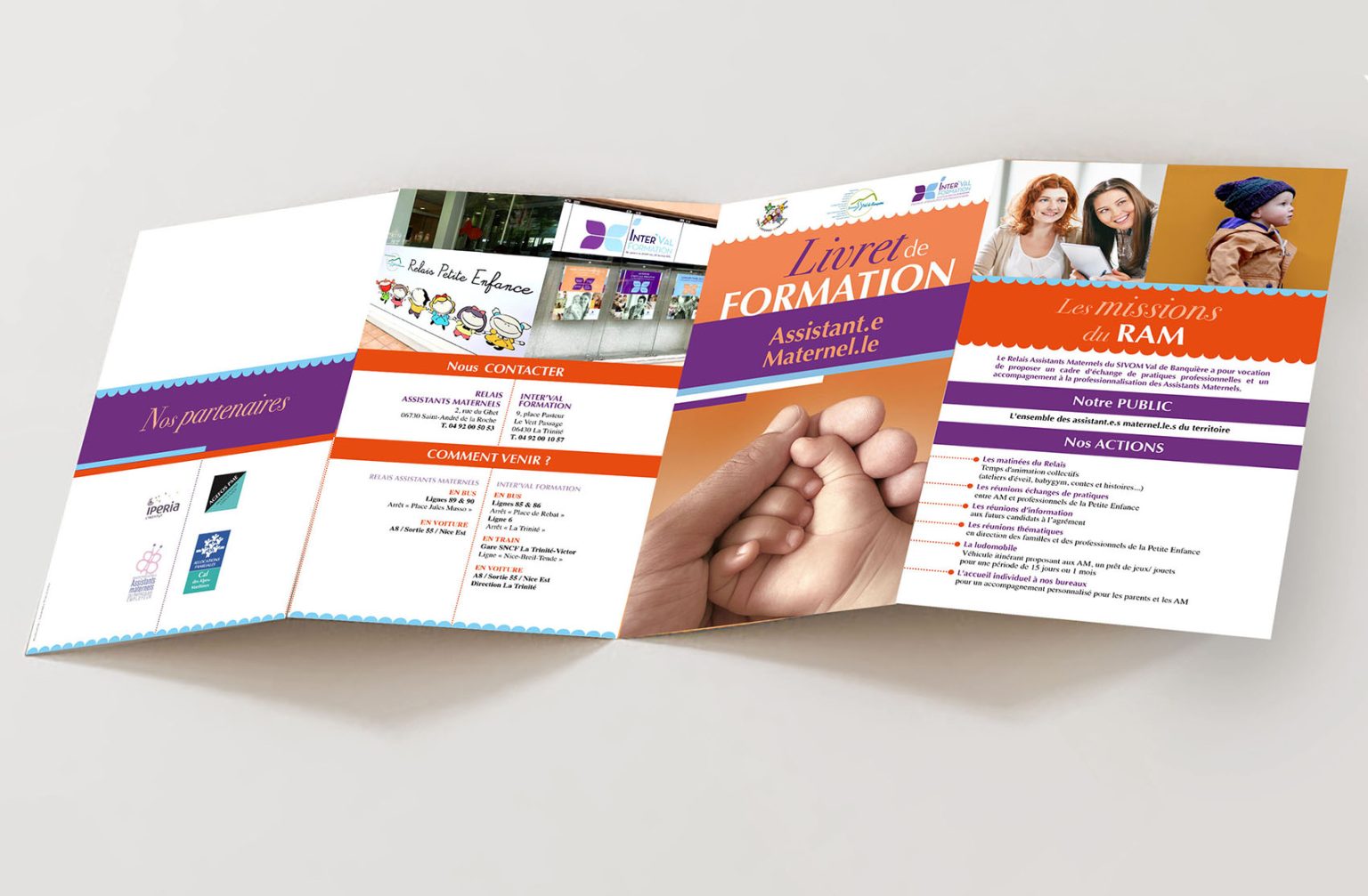 Page interieur d'un livret de formation pour les assistant-e maternel-le par "La belle graine communication"