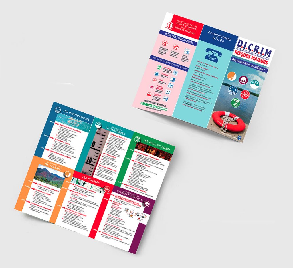 Création d'une plaquette institutionnelle Dicrim par "La belle graine communication"