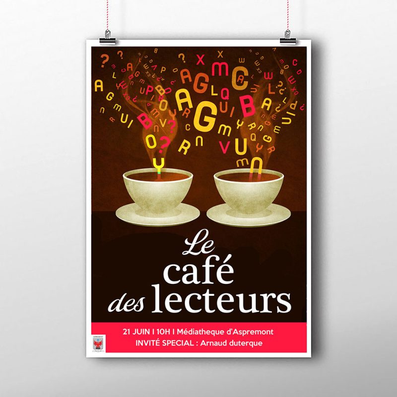 Création d’affiche pour une bibliothèque par "La belle graine communication"