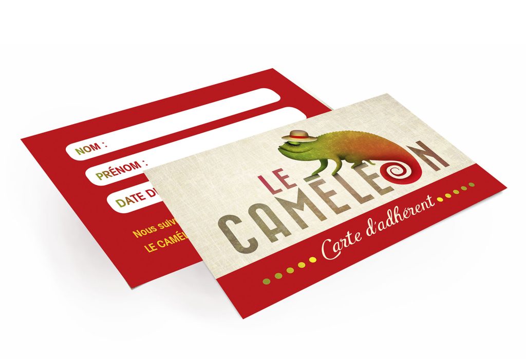 Création de carte d’adhérant pour un café associatif par "La belle graine communication"