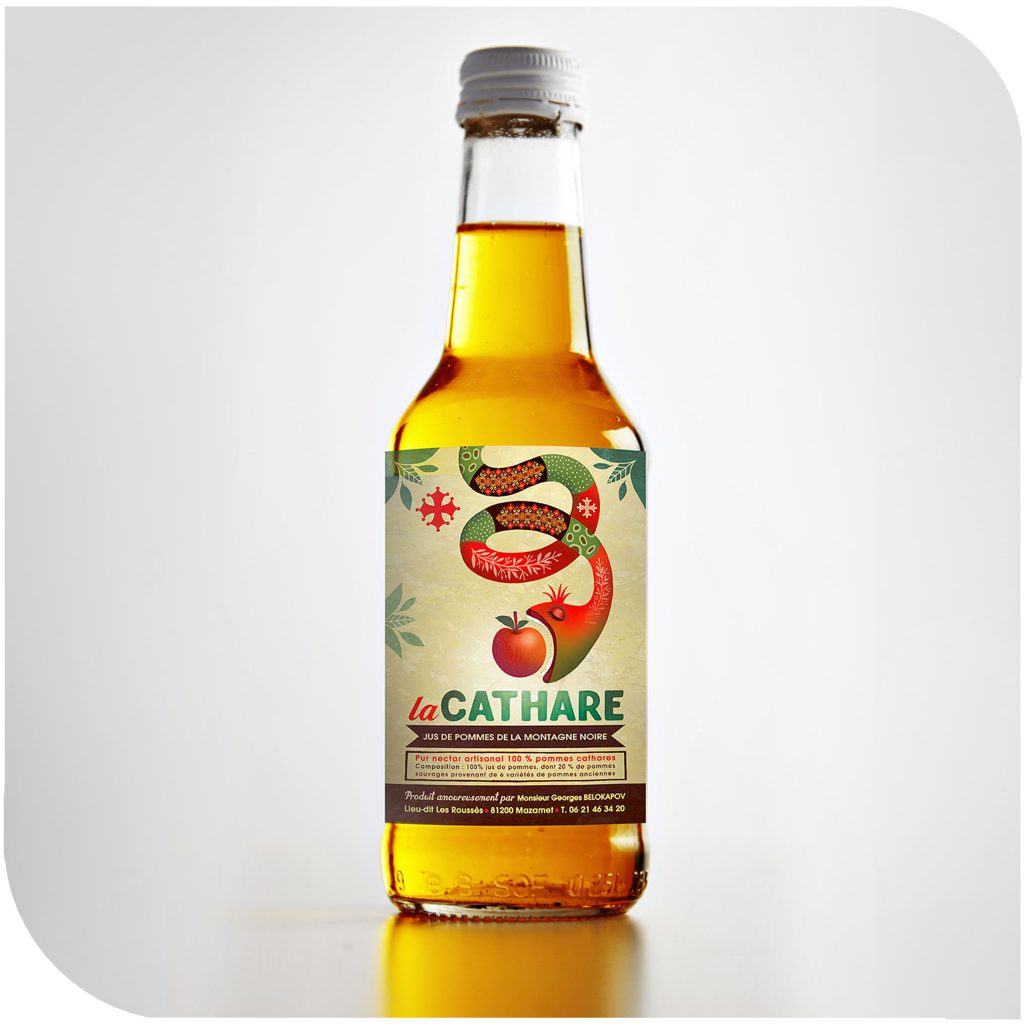 Une étiquette pas comme les autres pour un jus de pomme réalisée par La belle graine communication