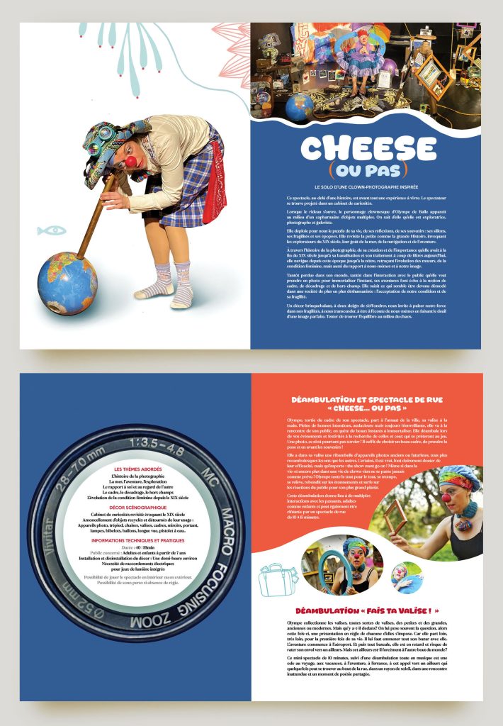 Création de plaquette pour une compagnie de théâtre par "La belle graine communication"